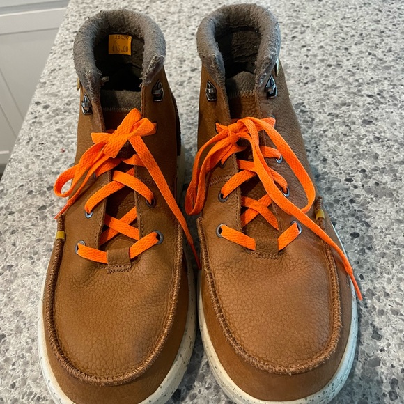Hey Dude Bradley Leather upper Cognac chukka boots Men’s size 11 lace
Up main image 8